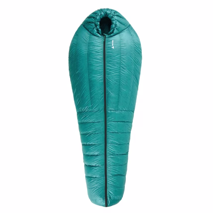 Winter down sleeping bag ROCK FRONT 1000 3D turquoise with mustard - photo