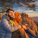 ROCK FRONT Nord down jacket in the mountains