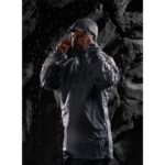 Ultralight outdoor rain jacket ROCK FRONT Rain Hoody light grey