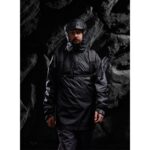 Ultralight outdoor rain jacket ROCK FRONT Rain Hoody antracite